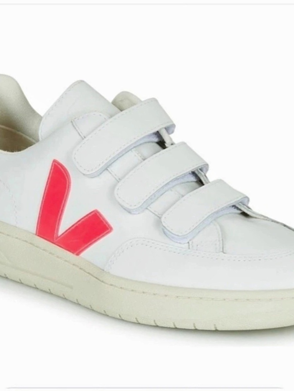Veja vevalock 3-Lock Leather White Fluo Pink orange Sneakers size 7